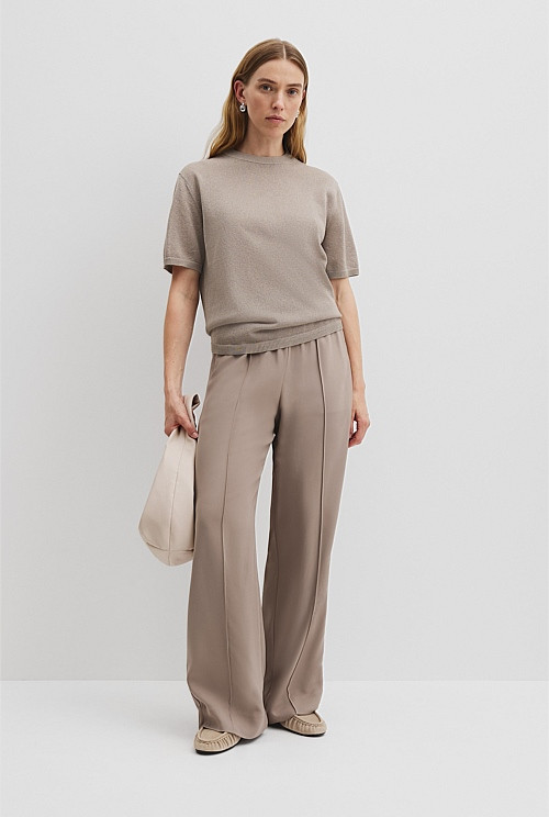 Fine Mesh Knit T-Shirt | Country Road