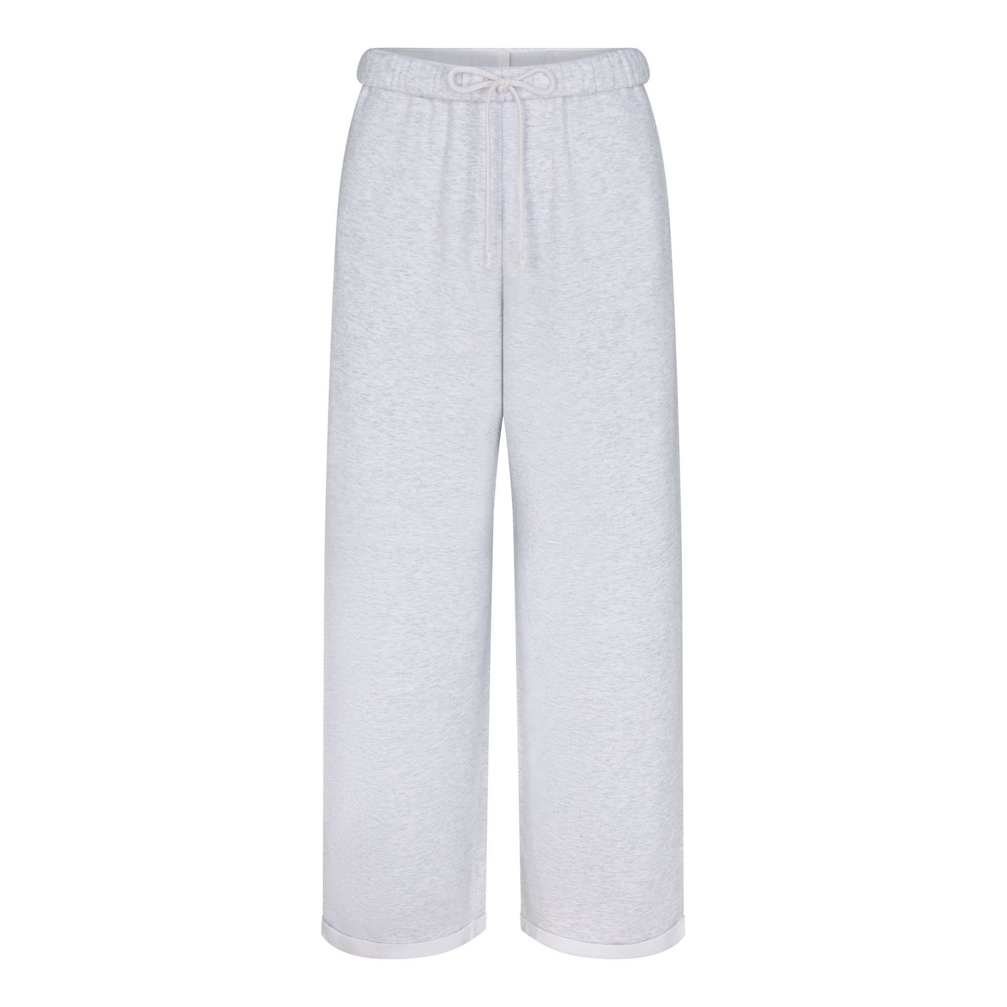 SKIMS COTTON FLEECE Classic Straight Leg Track Pants Light Heather Grey - Light Grey | Brown Thomas (IE)