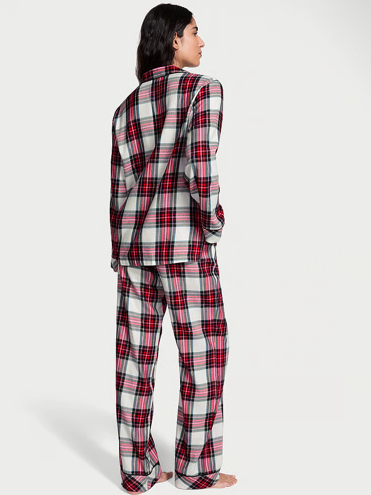 Buy Flannel Long Pajama Set, Black/Vs White/Red Yd Plaid - Order Pajamas Sets online - Victoria's... | Victoria's Secret (US / CA )