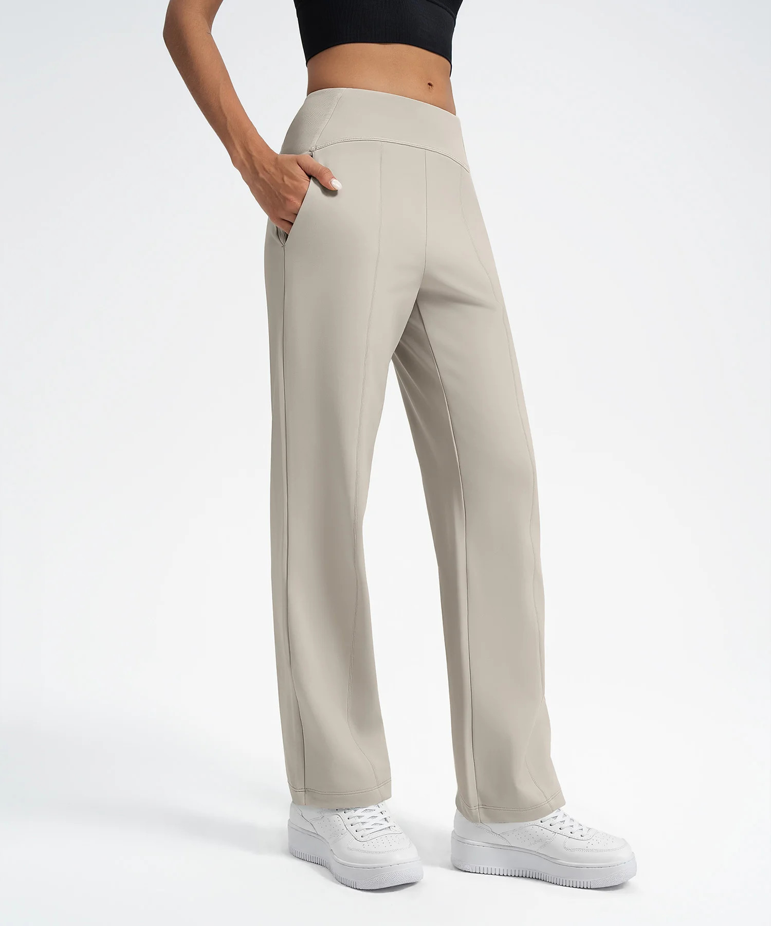 Anywhere Drawstring Water-Resistant Fleece-Lined Sporty Pants 29 inch - Yvette | Yvette Sports Development