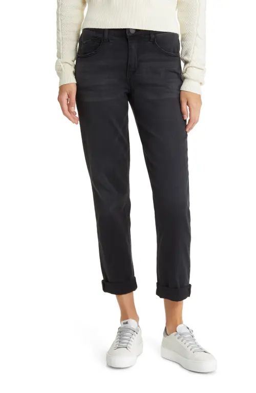 Wit & Wisdom 'Ab'Solution Luxe Touch Straight Leg Jeans in Black Artisanal at Nordstrom, Size 4 | Nordstrom