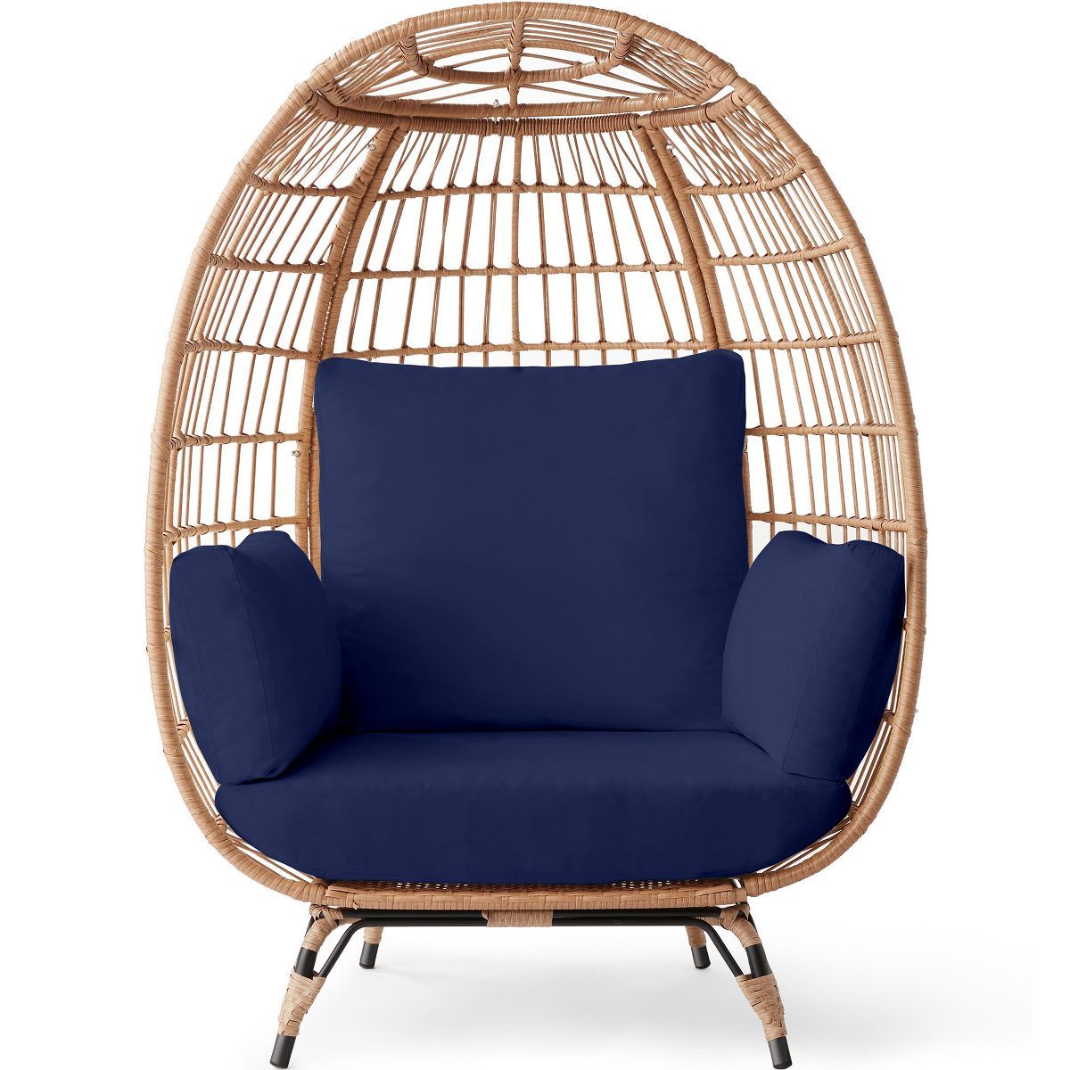 Best Choice Products Wicker Egg Chair Oversized Indoor Outdoor Patio Lounger w/ Steel Frame, 440l... | Target