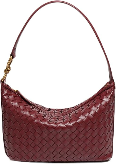 Woven Bag for Women Fashion Weave Top Handle Handbag Purse Handmade Shoulder Bag Hobo Underarm Ba... | Amazon (US)
