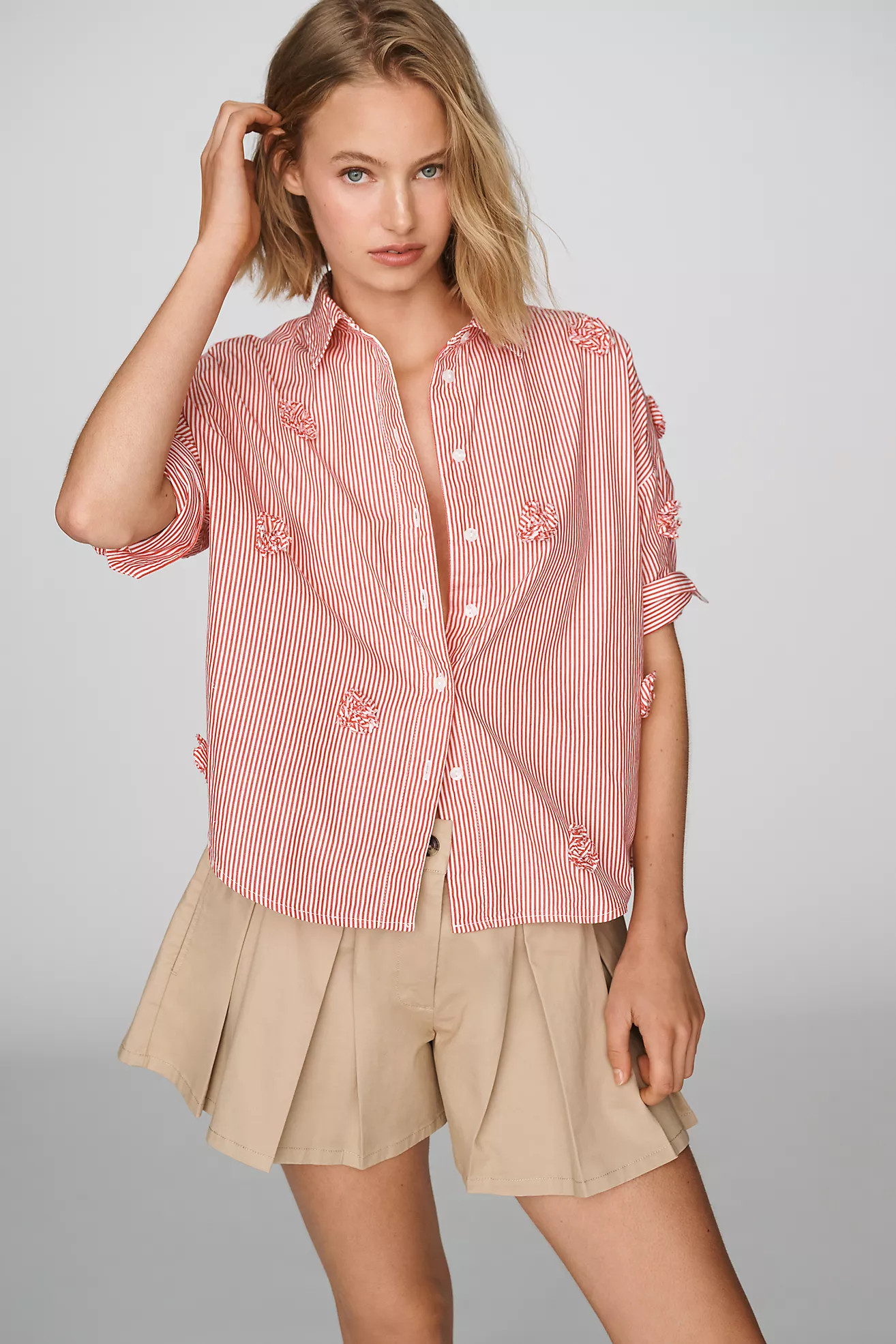 Maeve Mabel 100% Cotton Boxy Oxford Shir | Anthropologie (US)
