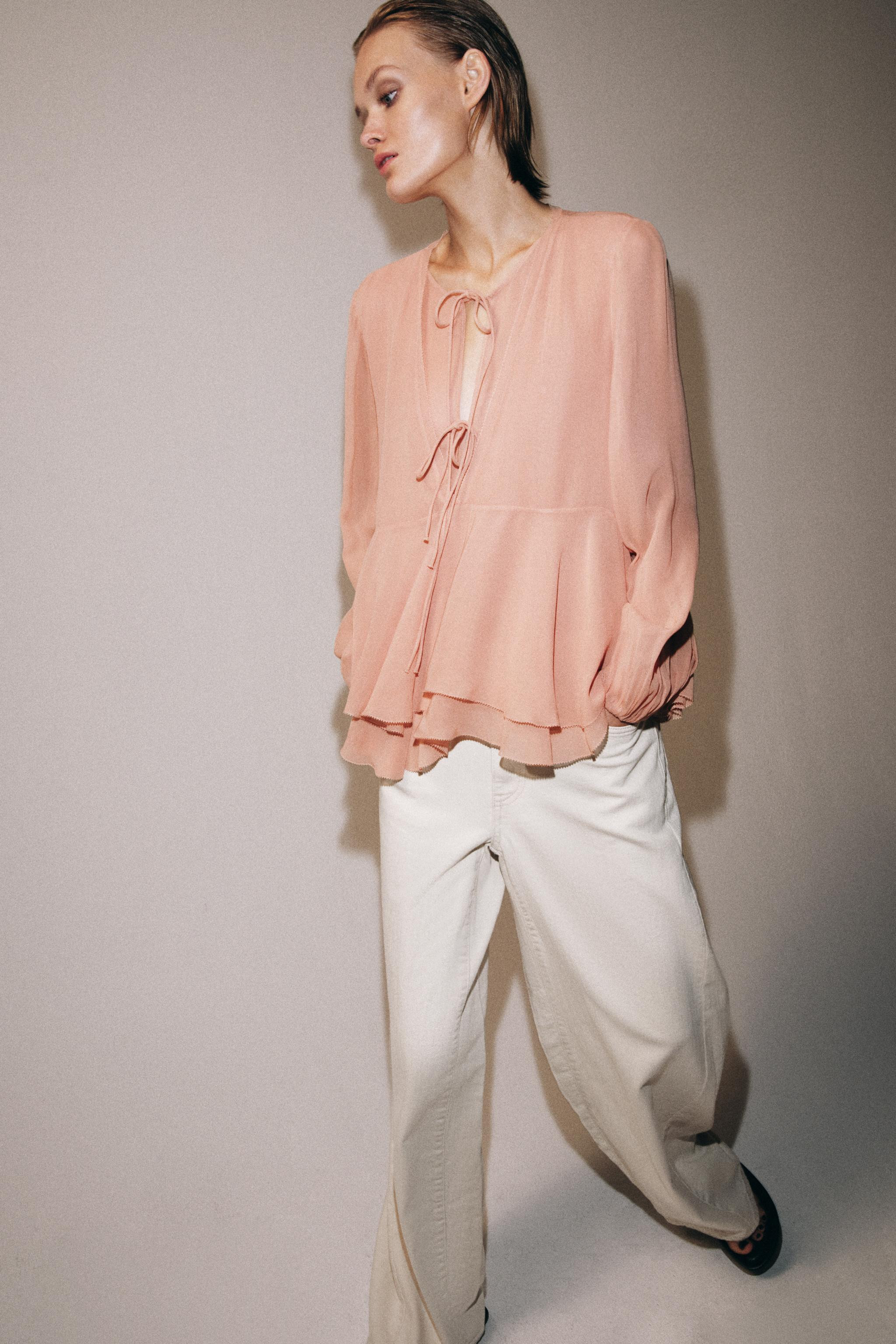 ZW COLLECTION RUFFLED BLOUSE | Zara US