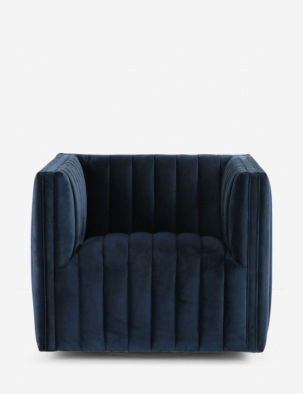 Roz Swivel Chair, Sapphire Navy | Lulu and Georgia 