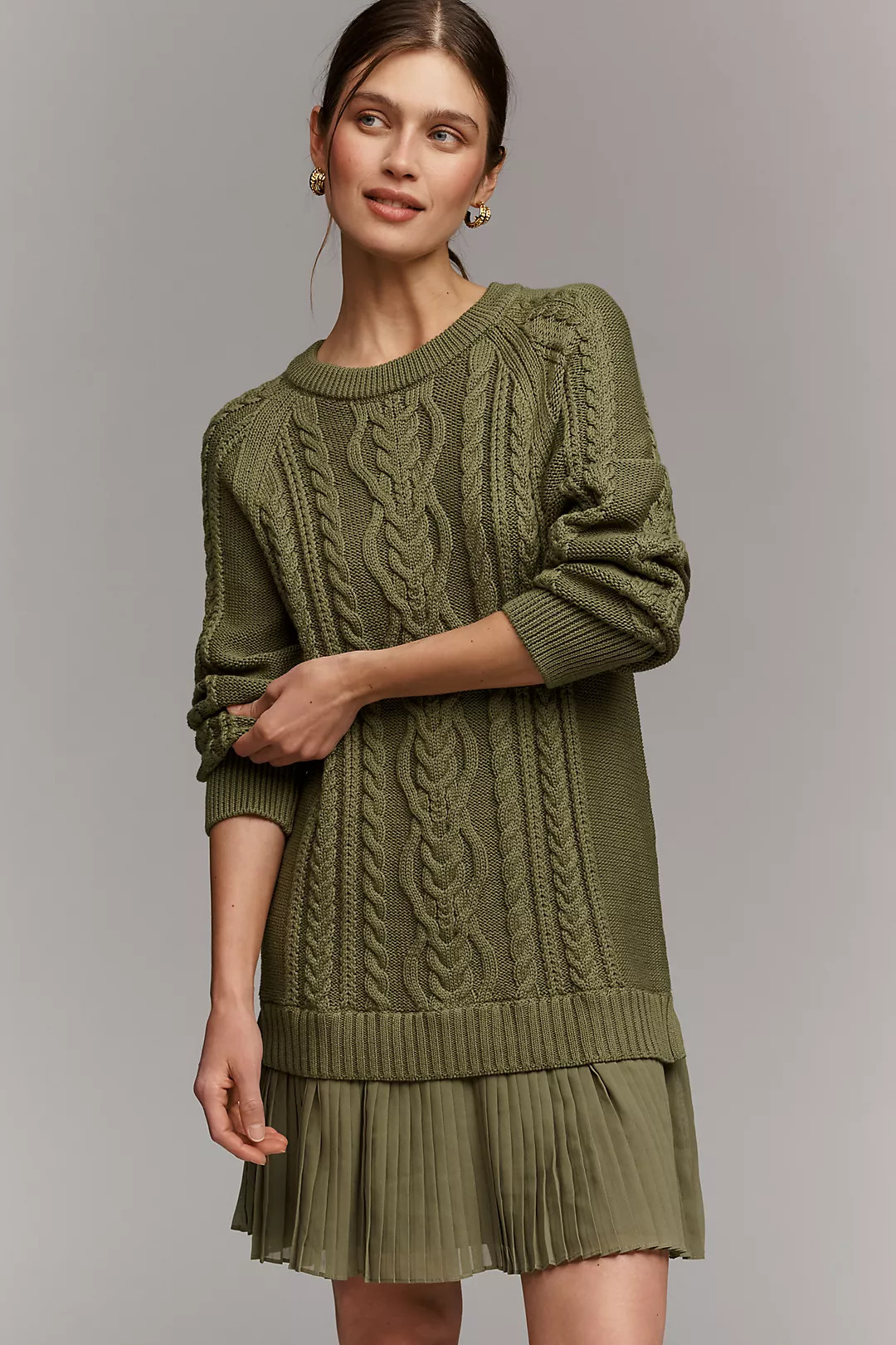The Delphine Sweater Twofer Mini Dress | Anthropologie (US)
