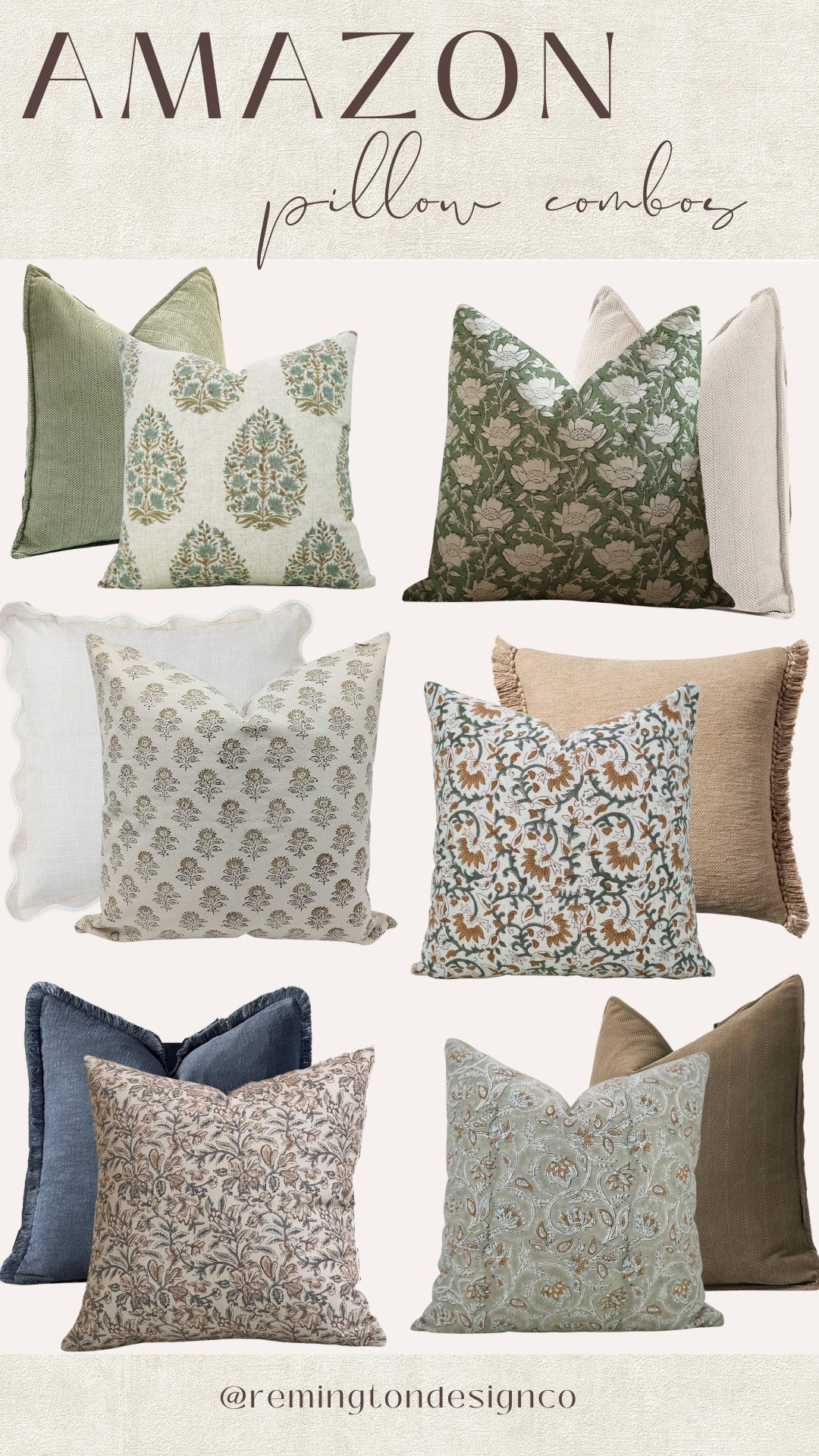 Spring Pillow Combos - Love these prints and patterns together! 

#LTKHome