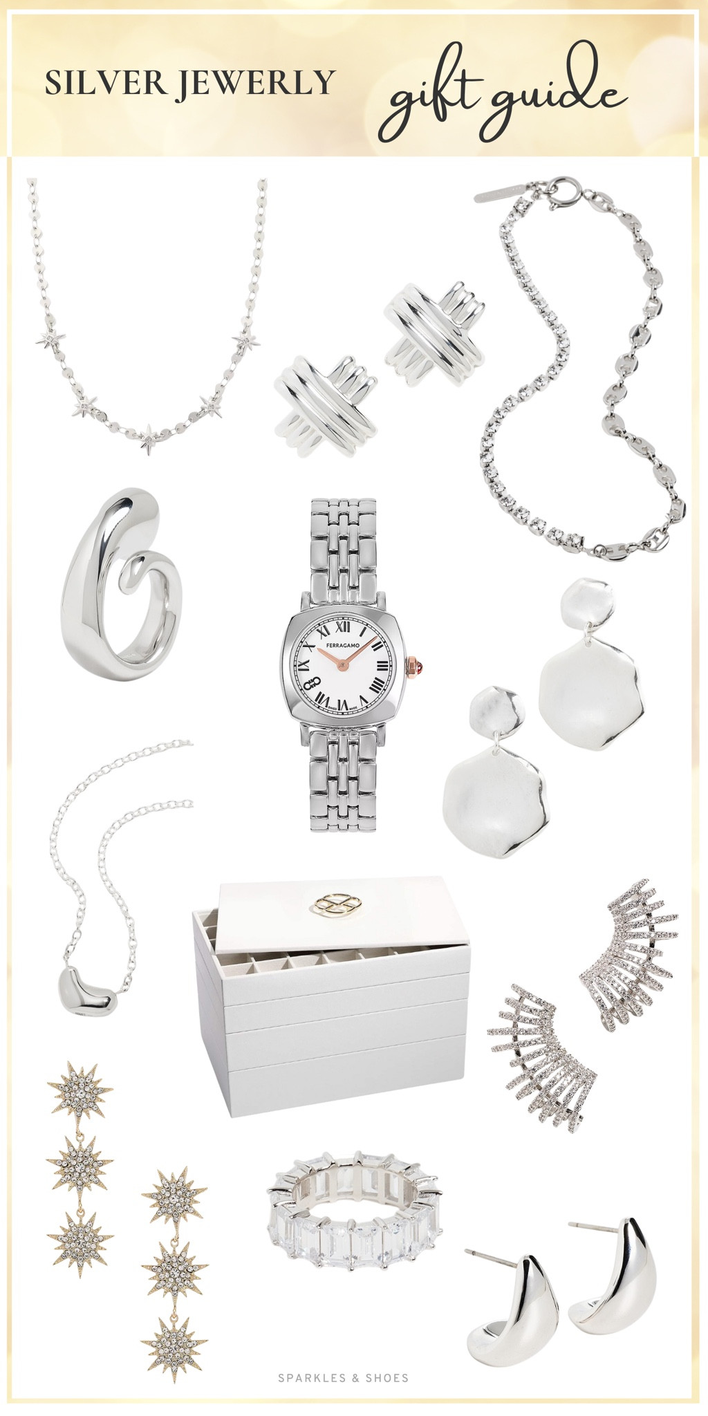 The holidays are here and so are the Sparkles and Shoes gift guides! These are the top silver jewelry options at a whole range of prices! #giftguide #presentsforher 

#LTKGiftGuide #LTKCyberWeek