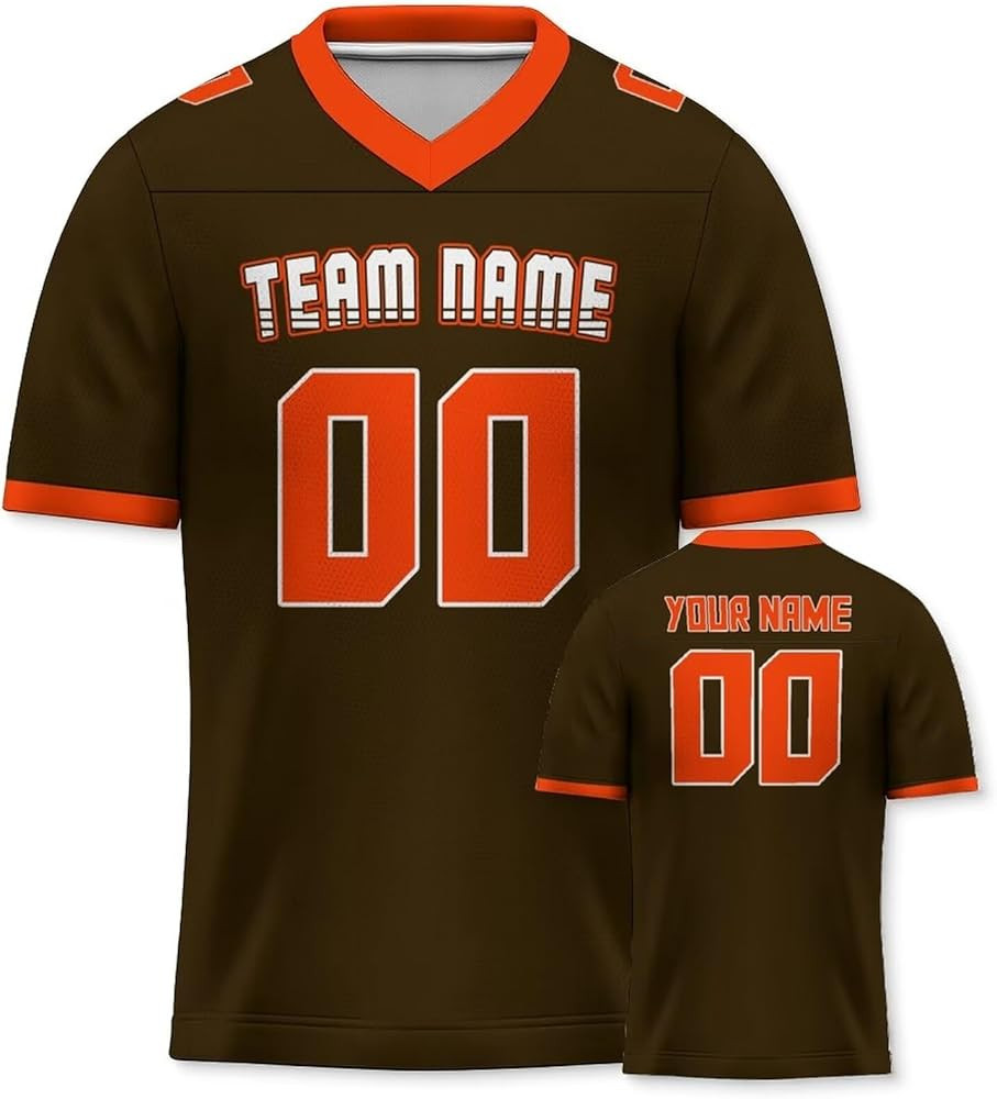 Custom Plain Football Jersey Men Women Youth Kid Stitched/Printed Personalized Team Name Number F... | Amazon (US)