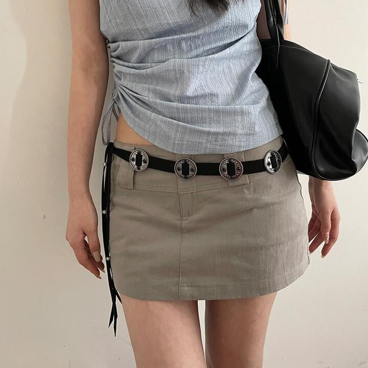 1pc Steampunk Women's Vintage Style Fringe Beaded Metal Decorated Waistband for Jeans Pants | SHEIN