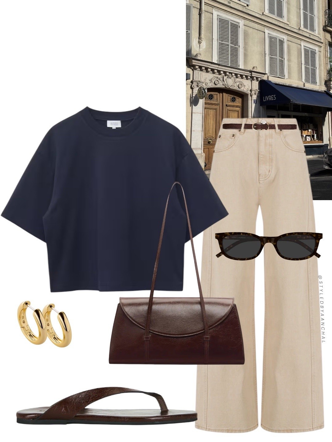 Navy blue t shirt outfit


Navy blue t shirt
& other stories
Beige jeans
Dishh
Brown bag
Brown sandals
Revolve 
Navy blue and beige

#LTKstyletip #LTKsale #LTKjeans
