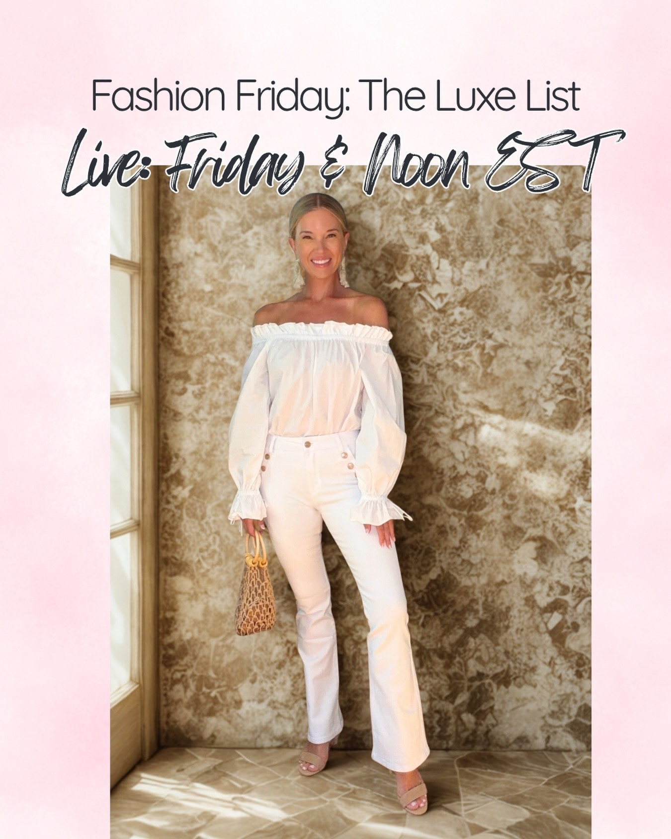 Meet me at noon EST. Fashion Friday 🤍
We’re getting into The Luxe List
The pieces you’ll reach for—
again and again. #fashionfriday #fashionbff #roseandgreyfashion #luxelist #liveshow