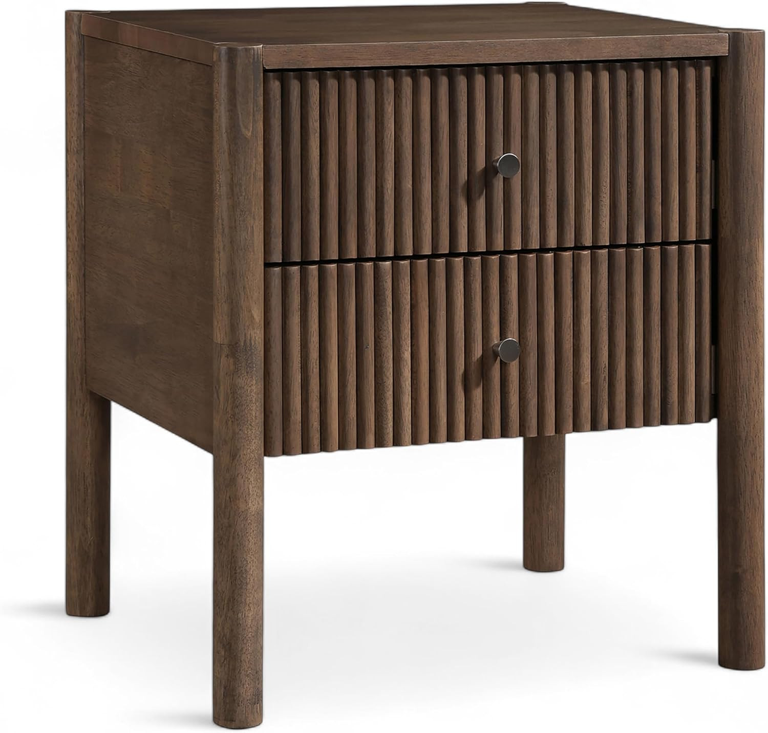Meridian Furniture Kivo Walnut Solid Wood Nightstand | Amazon (US)