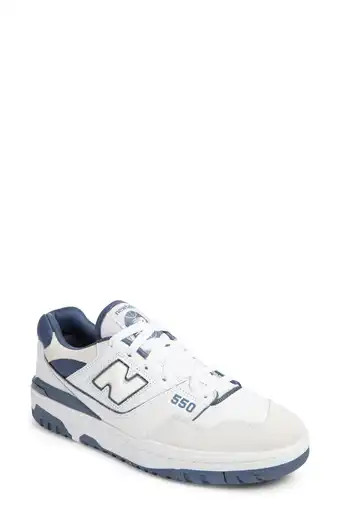 New Balance 550 Basketball Sneaker in Munsell White/Sepia at Nordstrom, Size 9 | Nordstrom