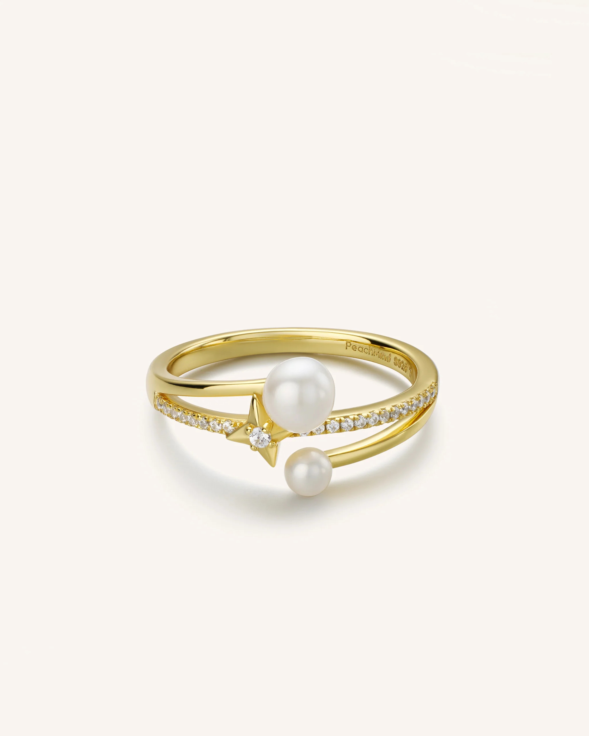 Pearl Star Ring | PEACHMIND