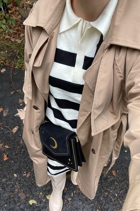 Rainy day October look 🐈‍⬛🌙🕯️🍂 When I bought these boots I had no idea just how often I would reach for them. 

Ootd, trench coat, tall boots 

#LTKshoecrush #LTKSeasonal