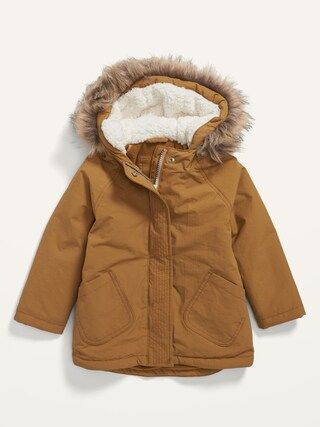 Unisex Faux-Fur-Trim Hooded Parka Coat for Toddler | Old Navy (CA)