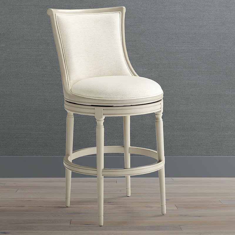 Menorca Bar & Counter Stools - 26" Counter Height, Cocoa Counter Stool, Eggshell Crypton Nomad Performance, Individual - Frontgate | Frontgate