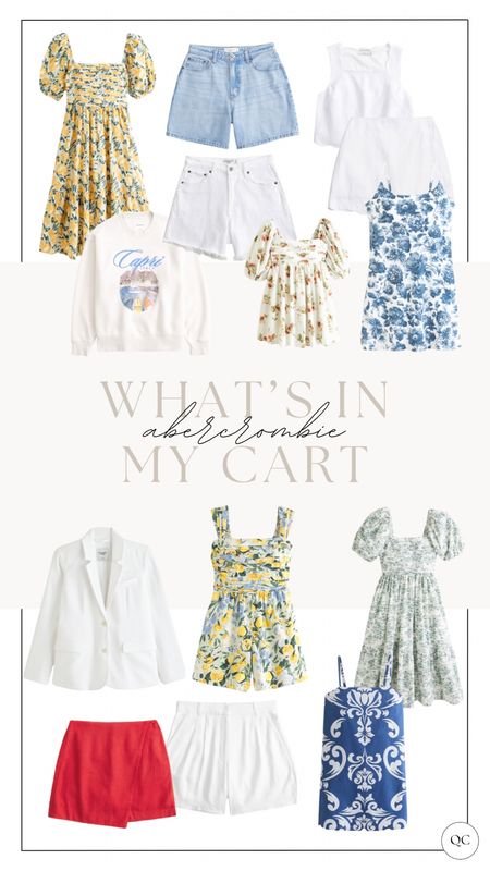 What’s in my Abercrombie cart — hehe just placed the order 🤩 can’t wait to do a full try on haul! so many cute finds for summer, spring, vacation, & more! I’m 5’9” 38D size 12 or xl and I order a 32 in Abercrombie jeans or pants, size L tall in Abercrombie dresses, & xl in everything else 🍋🫶🏽

#LTKfindsunder100 #LTKSeasonal #LTKmidsize