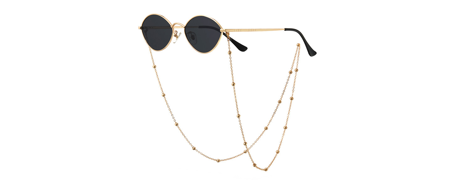 Veda Tinda Vision Trendy Women Polarized Oval and Polygon Square Sunglasses with Chain Small Meta... | Amazon (US)