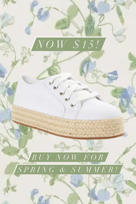 Women's Espadrille Sneakers now $15! Perfect for spring & summer! #Walmart 

#LTKfamily