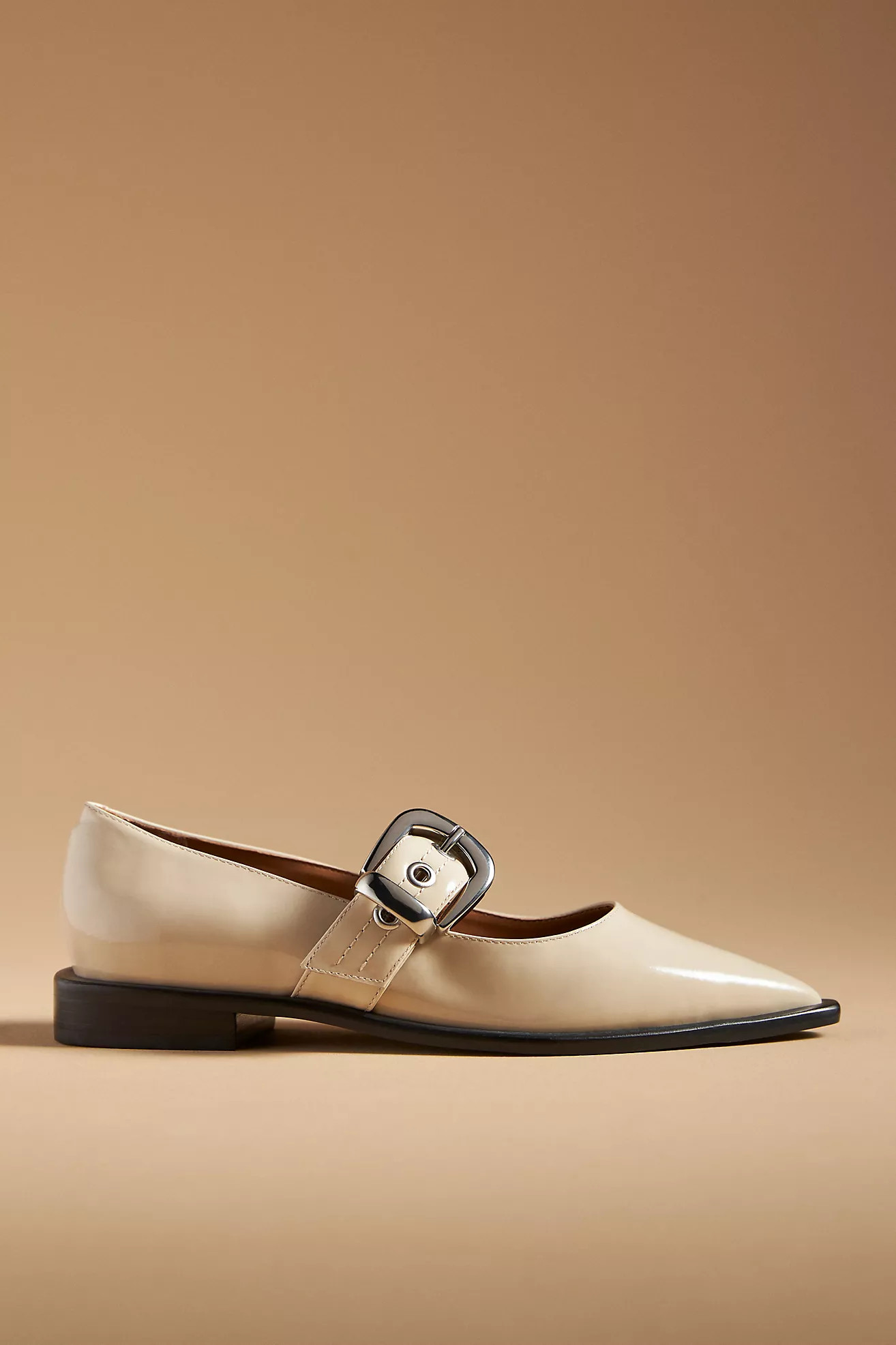 Maeve Pointed-Toe Moto Mary Jane Flats | Anthropologie (US)