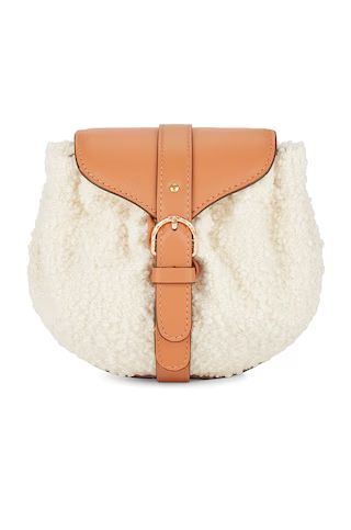 Ulla Johnson Paloma Ruched Crossbody in Cream Boucle from Revolve.com | Revolve Clothing (Global)