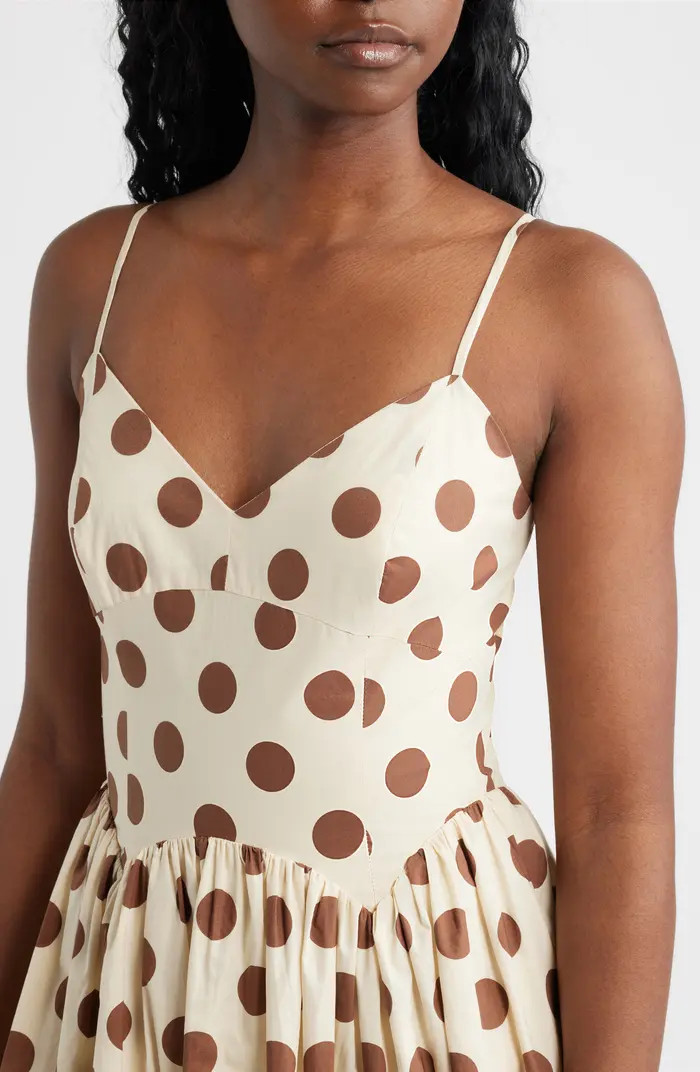 Everly Dot Sleeveless Midi Dress | Nordstrom