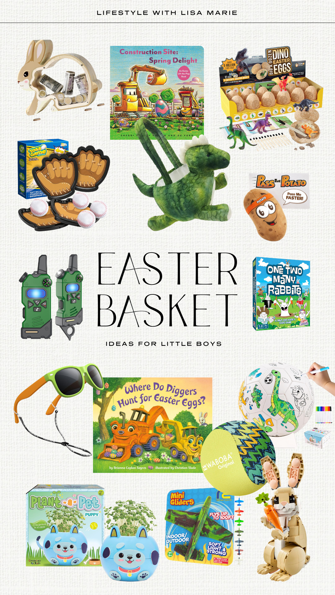  
Amazon Easter basket stuffers for little boys. Boy Easter gifts. Boy dinosaur gifts. Easter Legos. Walkie talkies. Boy sports gifts. Books for boys. Kids games and toys. 
 

#LTKmomlife #LTKKids #LTKSeasonal