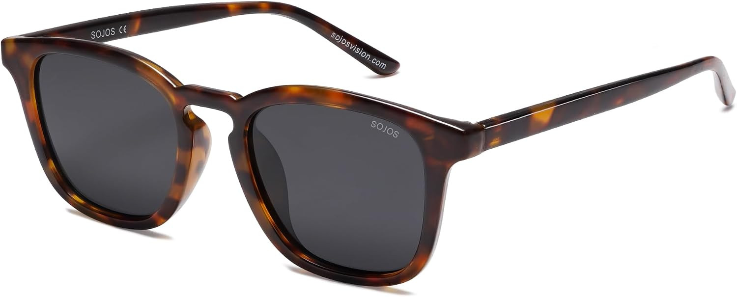 SOJOS Polarized Sunglasses for Women Men Classic Rounded Square Shades | Amazon (US)