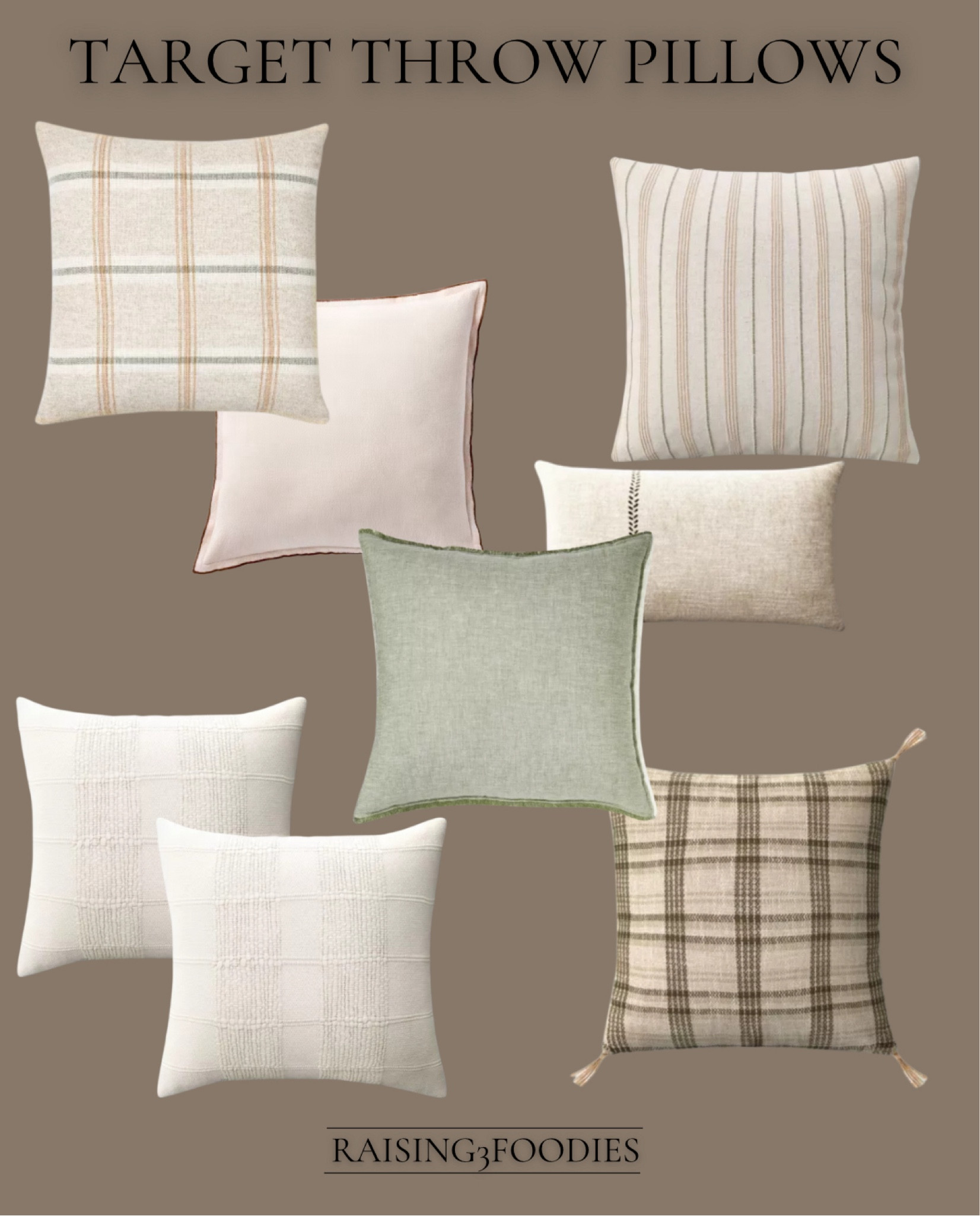 Throw pillow top picks, all from Target!




Throw pillows, Target home decor, home decor, accent pillows 

#LTKHome #LTKFindsUnder100 #LTKStyleTip