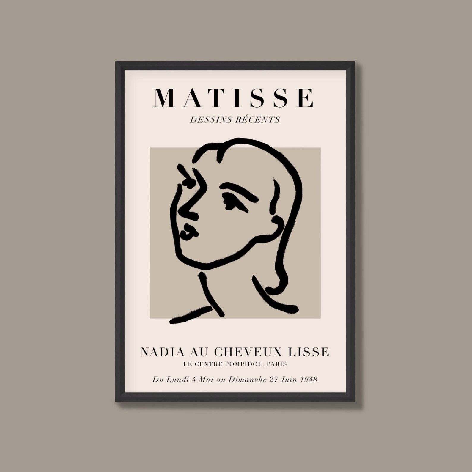 Henri Matisse Inspired Exhibition Poster  Nadia aux Cheveux | Etsy | Etsy (UK)