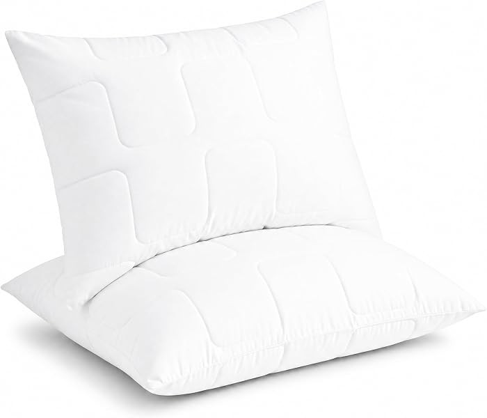 Bed Pillows Queen Size Set of 2, Soft Down Alternative, Quilted Cooling Hotel Pillow for Stomach,... | Amazon (US)