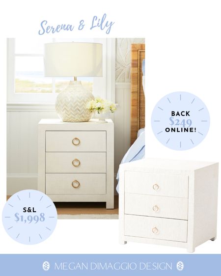 🚨BACK ONLINE ALERT!!🚨 snag this Serena & Lily Driftway 3 drawer nightstand look for less in white that was just restocked for $249!! These always go so fast so don’t wait to snag a pair!! 🛒🏃🏼‍♀️💨

#LTKHome #LTKFamily #LTKSaleAlert