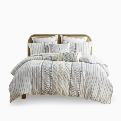 Luxury Full/queen Cotton Bedding Set, Soft Tufted Chenille Design For Modern Bedrooms | Wayfair North America