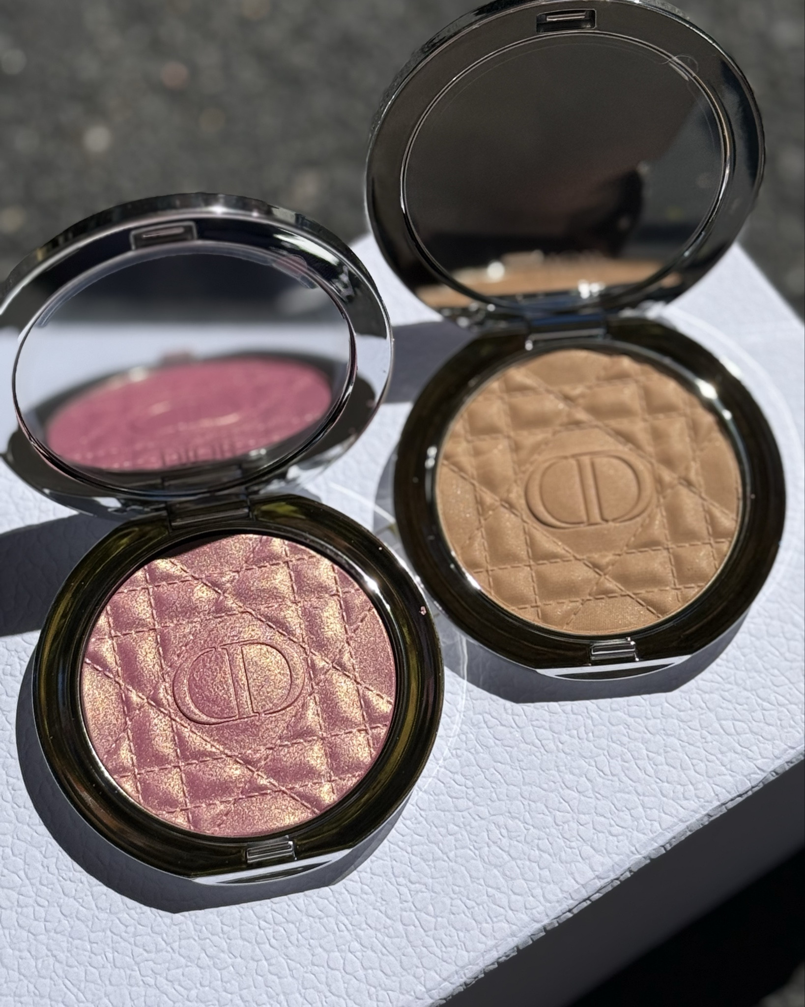 Opening a Dior Beauty package is like unboxing a Dior purse! It’s so extravagant and comes in such a beautiful box that you can use for something else 💗

But the actual makeup itself is GORGEOUS!!!! These are two new additions to Dior Beauty✨

Pictured is the Forever Glow Luminizer in shade Pink Strobe & Forever Nude Bronzer in shade 20 Medium Matte. Both buildable! 

The best part is when it runs out, you have the most beautiful compact mirror! 🪞 

I linked them for you below! Order asap and you get a free gift! 💝 

#LTKStyleTip #LTKBeauty #LTKFindsUnder50