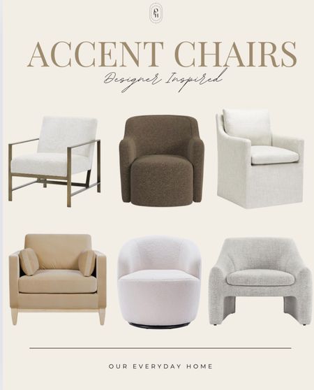 Accent chairs for all budgets 

Living room inspiration, home decor, our everyday home, console table, arch mirror, faux floral stems, Area rug, console table, wall art, swivel chair, side table, coffee table, coffee table decor, bedroom, dining room, kitchen,neutral decor, budget friendly, affordable home decor, home office, tv stand, sectional sofa, dining table, affordable home decor, floor mirror, budget friendly home decor, dresser, king bedding, oureverydayhome 

#LTKSaleAlert #LTKHome #LTKStyleTip