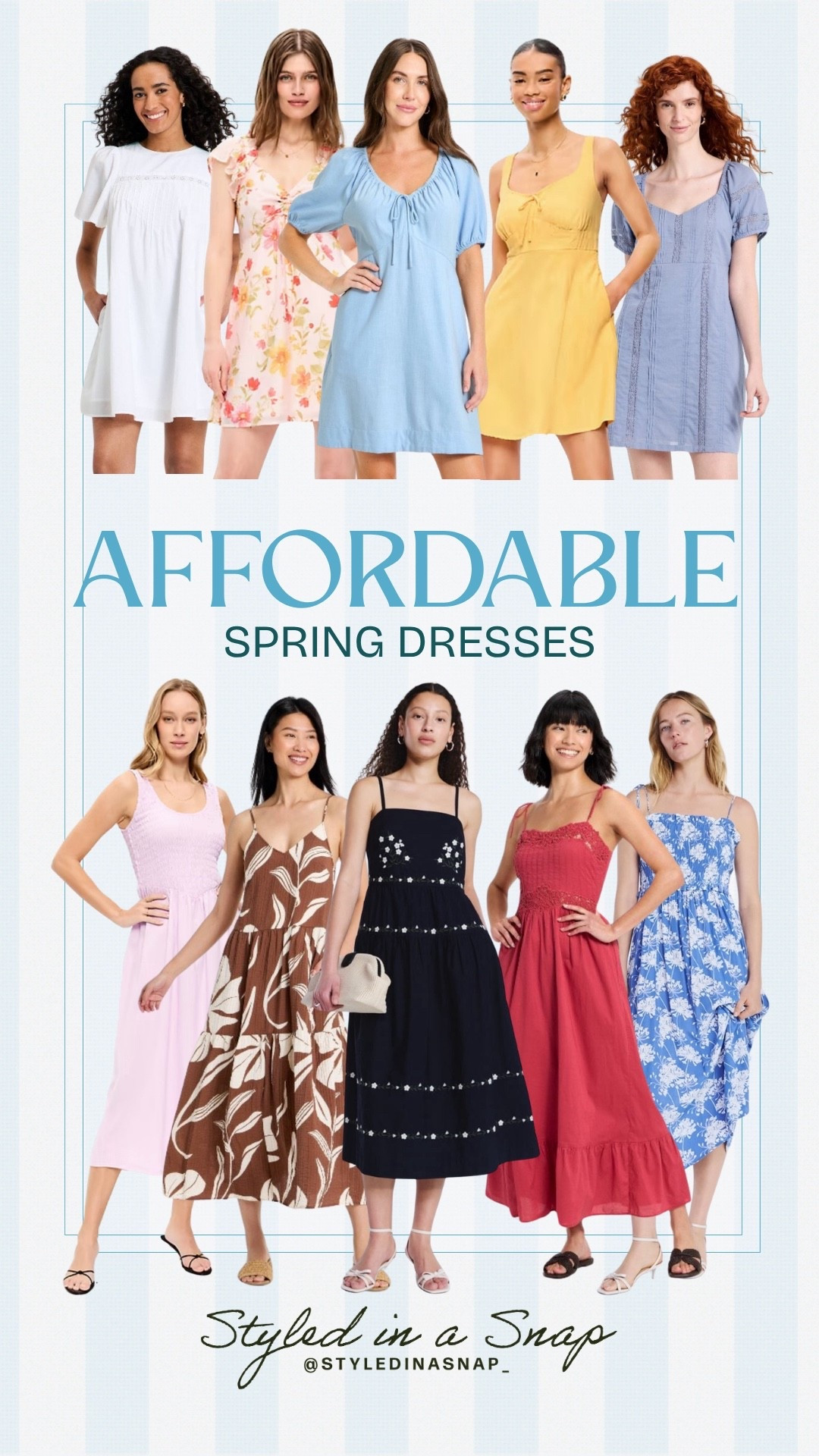 Spring dresses that don’t break the bank, are so flattering and look amazing on. I love quality, affordable fashion and these are all on trend and so cute. I’m loving all the fun prints for spring but these solid dresses had to be included because the details are 10/10. 
Walmart spring finds, Old Navy spring dresses, Target dresses

#LTKSeasonal #LTKOver40 #LTKSaleAlert