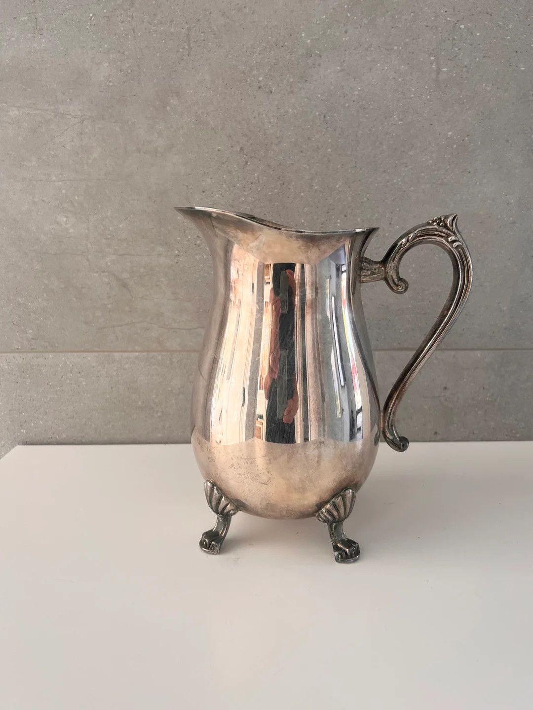 Vintage Large SILVER PLATED PITCHER, leonard Footed Pitcher, Water Pitcher, French Country Decor,... | Etsy (CAD)