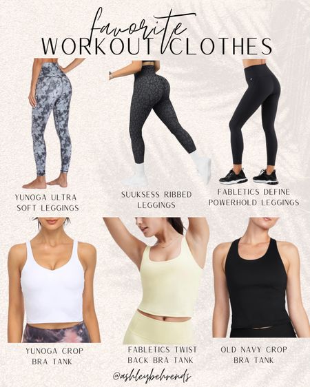 Favorite midsize workout clothes 💪🏼 
Top 3 leggings 
Top 3 tops 
Have these styles in multiple colors and would recommend for high intensity workouts! Linking other activewear favorites I have in my closet that I love but didn’t make the top 
I wear a size L in leggings and tops
#activewear #workoutclothes #gymstyle #gymoutfits #leggings #sportsbra #tanktop #bratank #croptop #lululemondupe #seamlessleggings #myfavorites #midsizeoutfits #athleticwear 

#LTKstyletip #LTKfit #LTKcurves