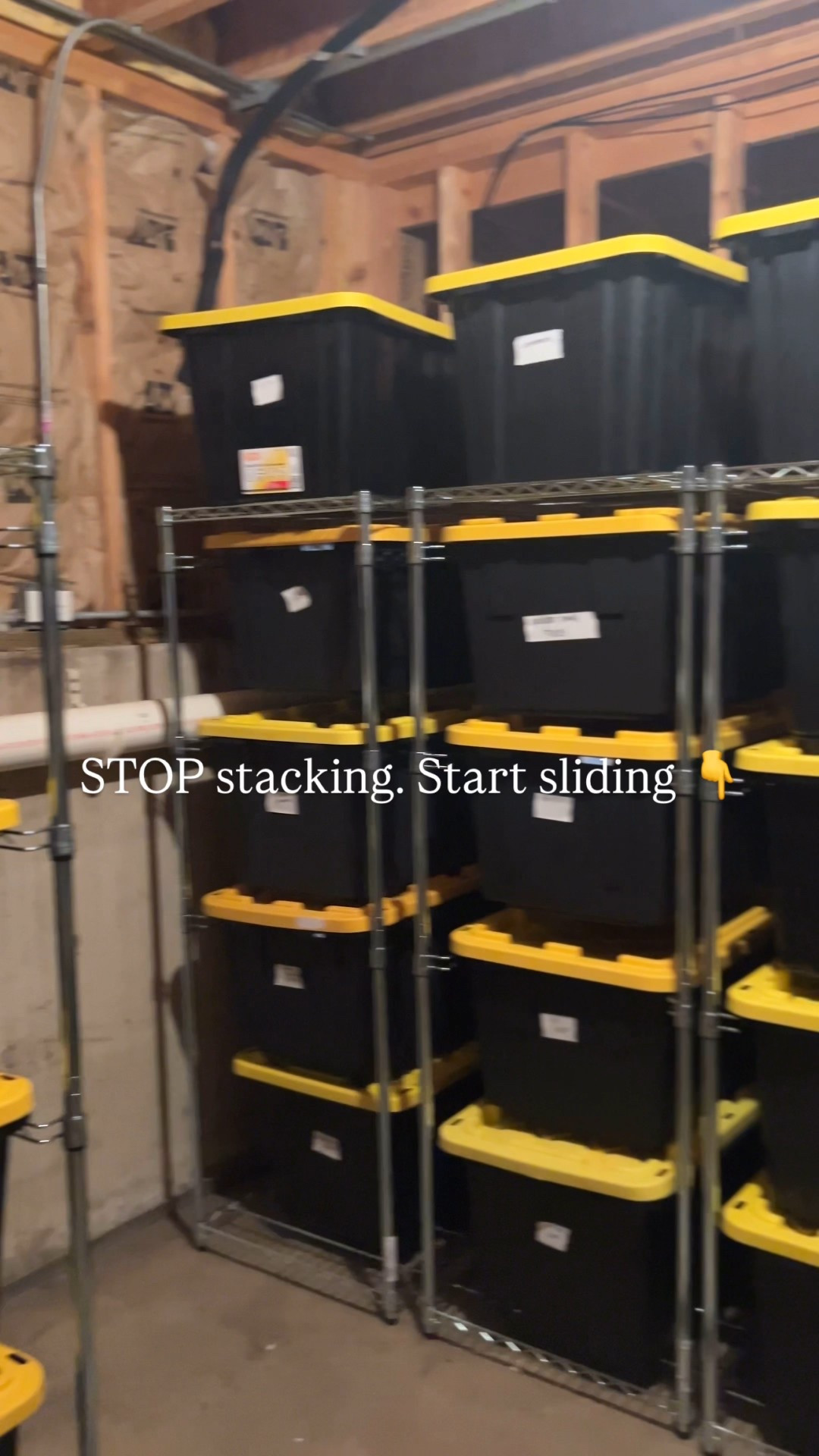 Your storage room called.. time for an upgrade! 

we have the 27 gallon bins on it and they slide in and out so easily! No stacking or lifting! 

#storage #homeorganization #organizeer

#LTKFindsUnder100 #LTKSeasonal #LTKHome