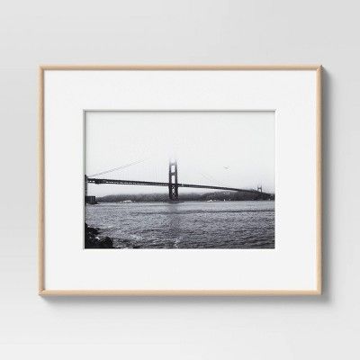 16&#34; x 20&#34; Matted to 11&#34; x 14&#34; Narrow Rounded Gallery Frame Mid-Tone Natural - Pro... | Target