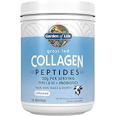 Garden of Life Grass Fed Collagen Peptides Powder Unflavored Collagen Powder for Women Men Hair S... | Amazon (US)