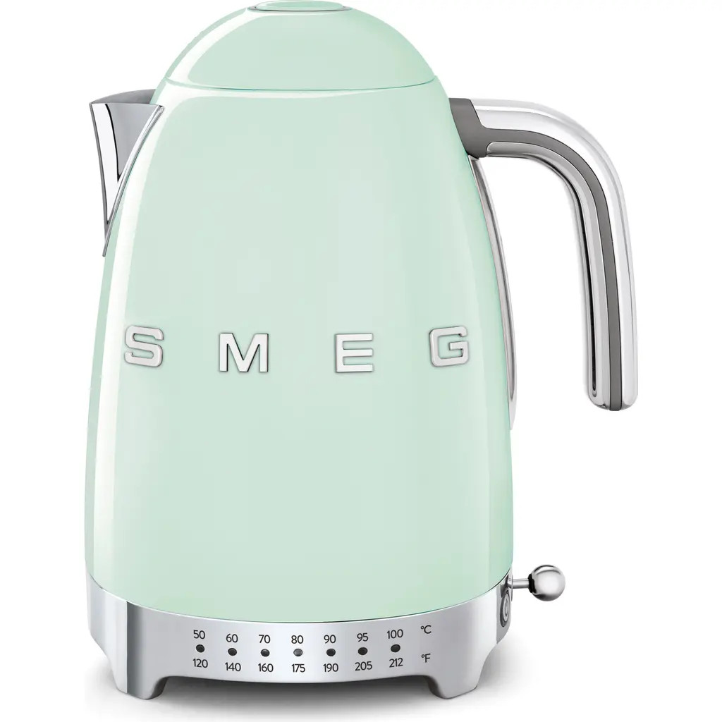 smeg '50s Retro Style Variable Temperature Electric Kettle in Pastel Green at Nordstrom | Nordstrom