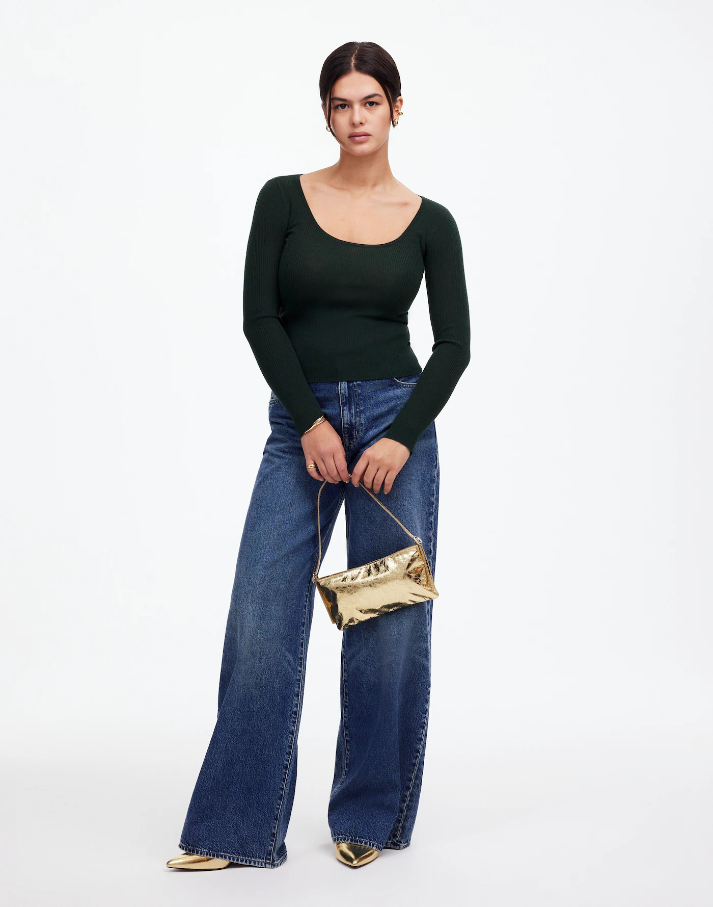 Merino Wool-Silk Blend Scoopneck Sweater | Madewell | Madewell