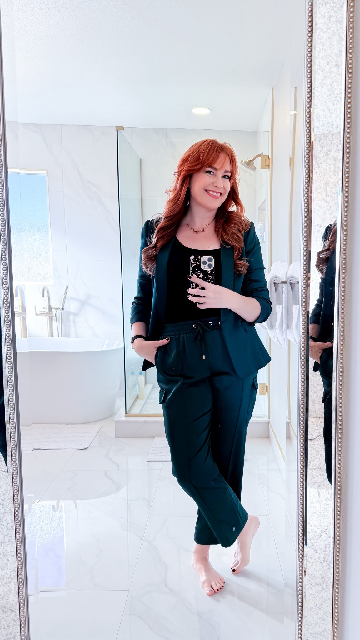 Love a silky suit with a drawstring waist—comfy and cute!! 

#LTKOver40 #LTKSeasonal #LTKWorkwear