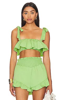 Camila Coelho Brittany Crop Top in Green from Revolve.com | Revolve Clothing (Global)