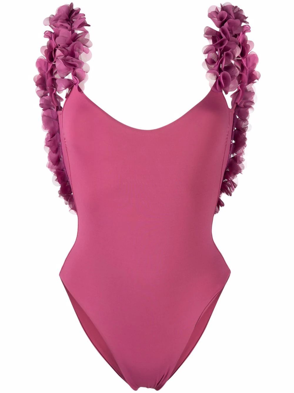 Amira floral-trim swimsuit | Farfetch (US)