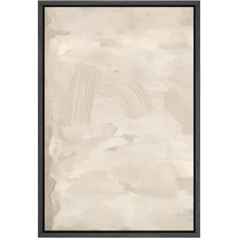 IDEA4WALL Framed Canvas Print Wall Art Rustic Tan Paint Stroke Landscape Abstract Shapes Illustra... | Walmart (US)